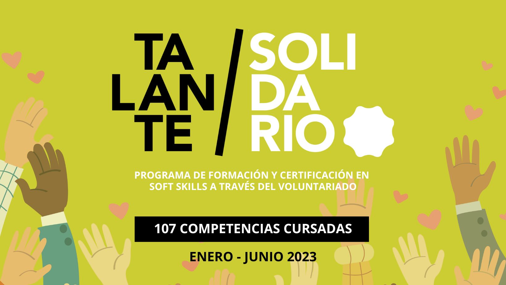 107 buenas razones para celebrar el aprendizaje de competencias soft skills en el voluntariado a través del programa Talante Solidario